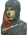 6 MM Flat Riveted alternating Solid Chain Maille Hood image 7
