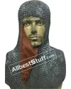 6 MM Flat Riveted alternating Solid Chain Maille Hood image 6
