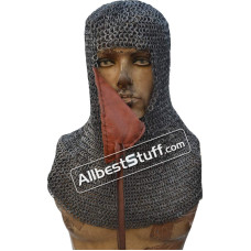 8 mm Flat Riveted Flat Solid Ring Chain Mail Hood