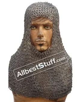 8 mm Full Flat Riveted Dome Riveted Chain Mail Coif