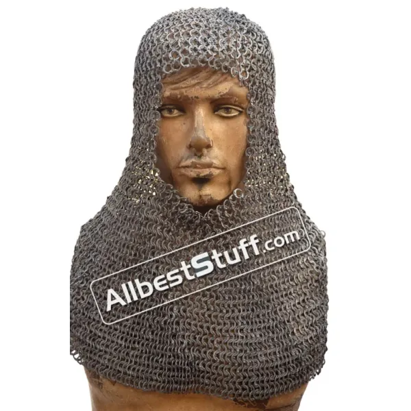 8 mm Full Flat Riveted Dome Riveted Chain Mail Coif