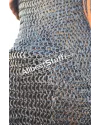 8 mm Round Riveted with Flat Solid Ring Chain Mail Coif image 10