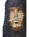 8 mm Round Riveted with Flat Solid Ring Chain Mail Coif image 3