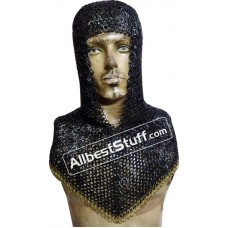 9 MM Full Flat Riveted Dome Riveted Chain Mail Hood