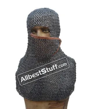 9 MM Full Flat Riveted Dome Riveted Chain Mail Hood