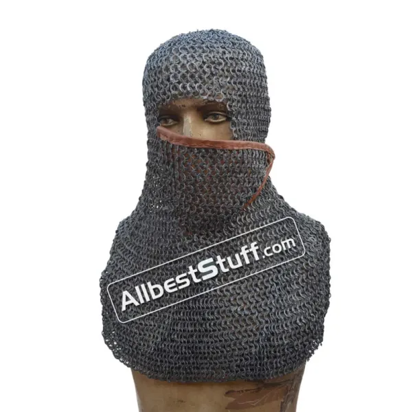 9 MM Full Flat Riveted Dome Riveted Chain Mail Hood