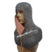 9 MM Full Flat Riveted Chain Mail Hood with Side ventail Coif