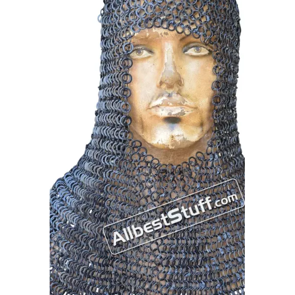 9 mm Round Riveted with Flat Washer Chain Mail Hood