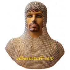 Aluminium Chain Mail Hood Butted Rings