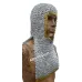 Aluminum Flat Dome Riveted Chain Mail Coif Rectangle