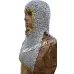 Aluminum Flat Dome Riveted Chain Mail Coif Rectangle