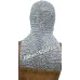 Aluminum Flat Dome Riveted Chain Mail Coif Rectangle