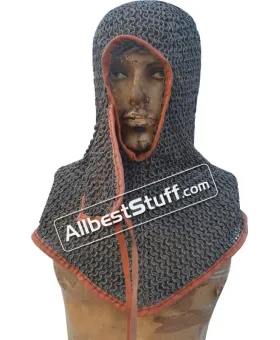 Aluminium Flat Riveted Chain Mail Hood
