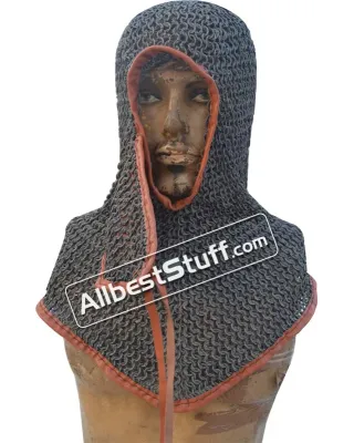 Aluminium Flat Riveted Chain Mail Hood