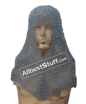 Aluminum Round Riveted Flat Solid Chain Mail Hood