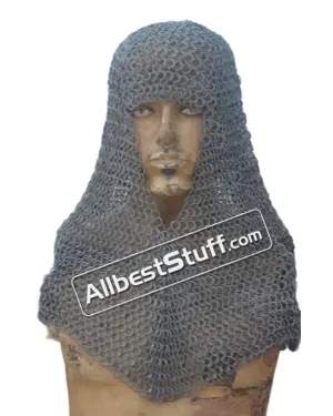 Aluminum Round Riveted Flat Solid Chain Mail Hood