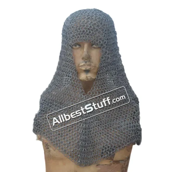 Aluminum Round Riveted Flat Solid Chain Mail Hood