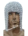 Aluminum Short Hood Flat Riveted Chain Mail Coif image 2