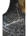 Chain Mail Hood Flat Wedge Riveted Alternate Solid Coif image 5
