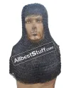 Chain Mail Hood Flat Wedge Riveted Alternate Solid Coif image 4
