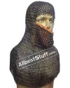 Chain Maille Hood Coif Butted Steel Rings with Side ventail Coif image 1