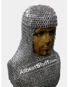 Flat Riveted Flat Solid Aluminum Chain Mail Hood image 2