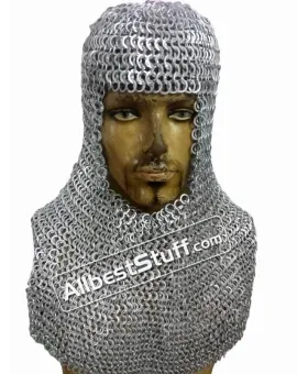 Flat Riveted Flat Solid Aluminum Chain Mail Hood