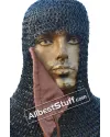 Heavy duty 17 Gauge 8 mm Round Riveted Flat Solid Chain Mail Hood image 4