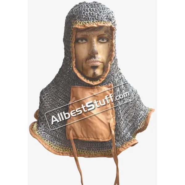 Heavy Duty 16 Gauge Flat Riveted and Solid Washer Chain Mail Coif