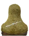 Solid Brass Maille Coif Exclusive Flat Riveted Brass Hood image 1