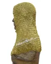 Solid Brass Maille Coif Exclusive Flat Riveted Brass Hood image 5