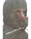 Solid Brass Maille Coif Exclusive Flat Riveted Brass Hood image 11