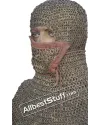 Solid Brass Maille Coif Exclusive Flat Riveted Brass Hood image 10