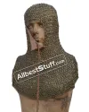 Solid Brass Maille Coif Exclusive Flat Riveted Brass Hood image 6