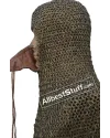 Solid Brass Maille Coif Exclusive Flat Riveted Brass Hood image 9