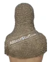 Solid Brass Maille Coif Exclusive Flat Riveted Brass Hood image 7