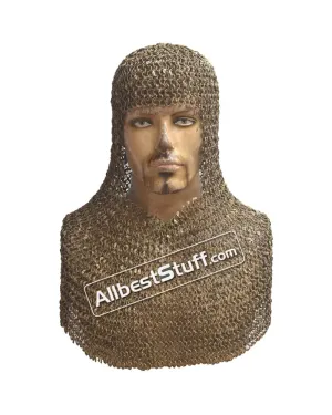 Original Brass Maille Hood Round Riveted Rings 16 Gauge