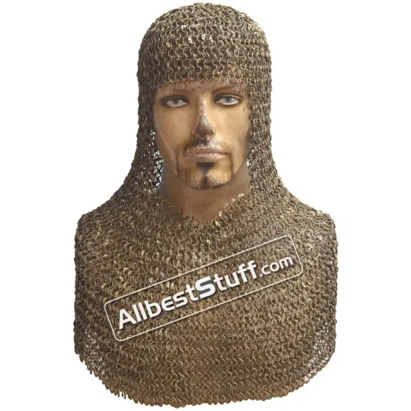 Original Brass Maille Hood Round Riveted Rings 16 Gauge