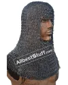 Round Riveted Aluminum Chain Mail Hood 10 mm image 3