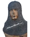 Round Riveted Aluminum Chain Mail Hood 10 mm image 6