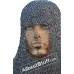 Round Riveted Aluminum Chain Mail Hood 10 mm