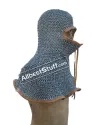 Round Riveted Aluminum Chain Mail Hood 10 mm image 8