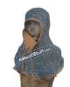 Round Riveted Aluminum Chain Mail Hood 10 mm image 7