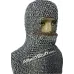 Round Riveted Aluminum Side ventail Coif Chain Mail Hood