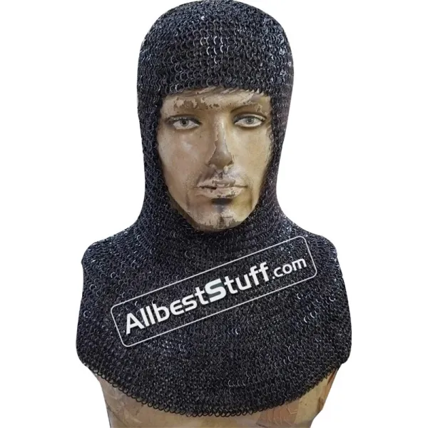 Round Riveted Flat Solid Ring Coif 18 Gauge