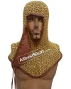 Solid Brass Maille Hood Round Riveted Side ventail Coif image 3