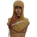 Solid Brass Maille Hood Round Riveted Side ventail Coif