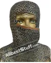 Titanium Chain Mail Coif Flat Riveted 9mm Chainmail Hood image 1