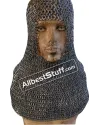 Titanium Chain Mail Coif Flat Riveted 9mm Chainmail Hood image 2