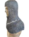 Titanium Chain Mail Coif Flat Riveted 9mm Chainmail Hood image 4